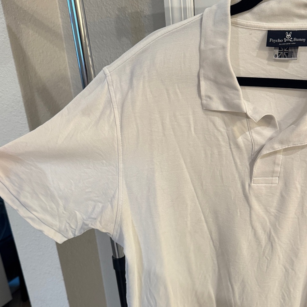 Psycho Bunny White Polo Shirt with Bunny Logo - Picture 4 of 4